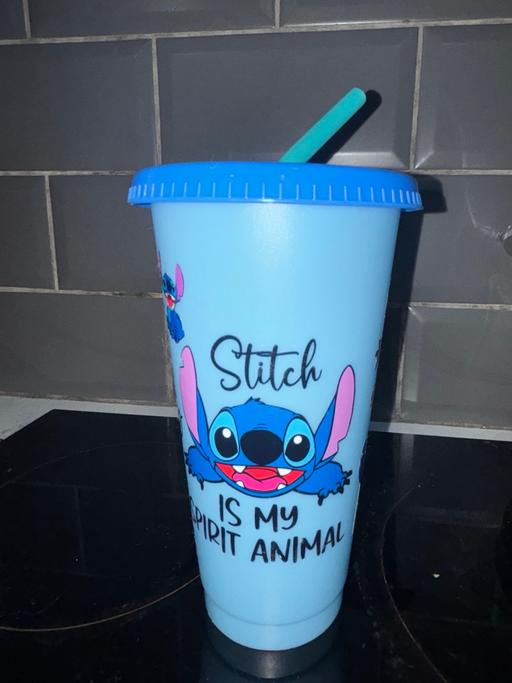  — Handmade Blue plastic stitch tumbler