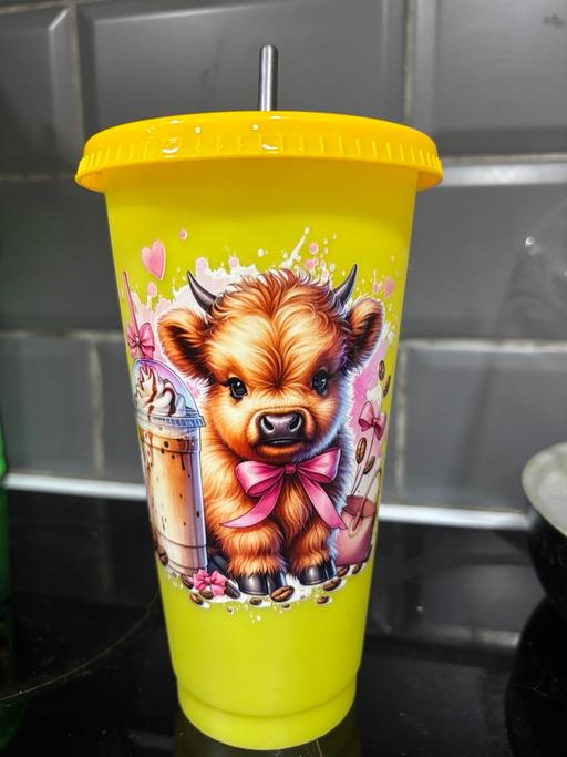  — Handmade super cute baby highland cow yellow