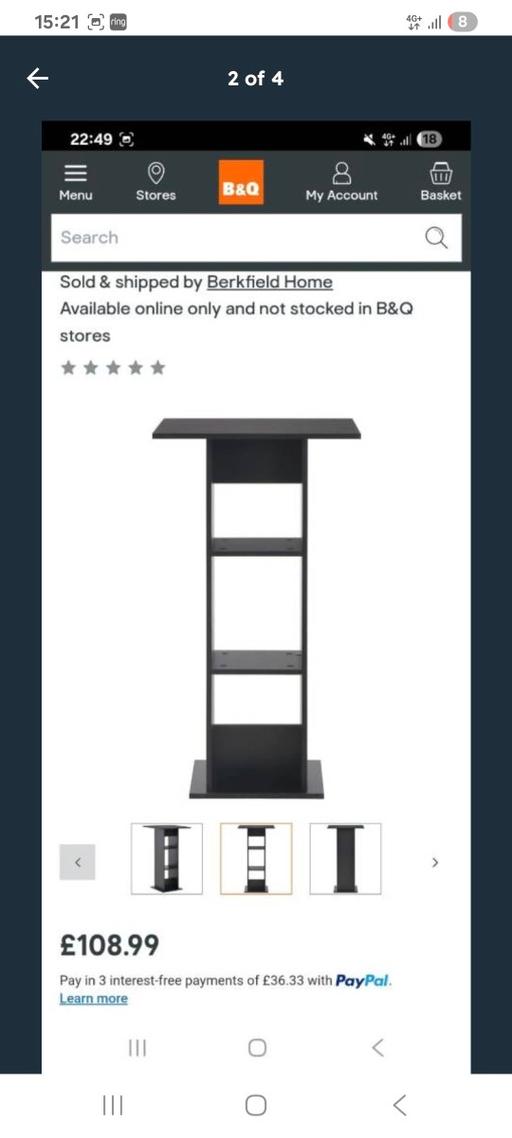  — Bar Table. Practically Brand New.