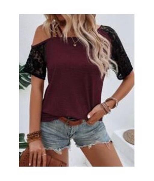  — Label Cut Out Fit 10,12,14 Cold Shoulder Top