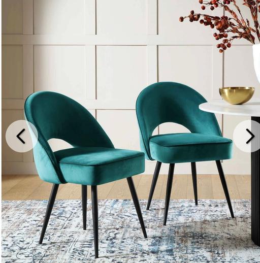  — Teal Velvet Dining Chair