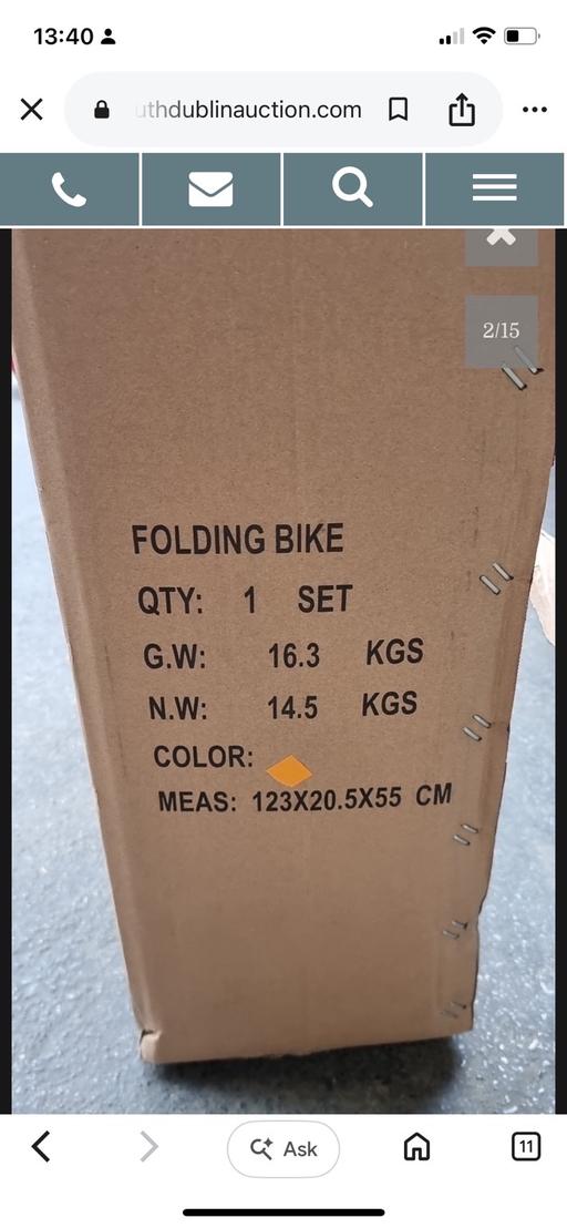  — Foldable bike