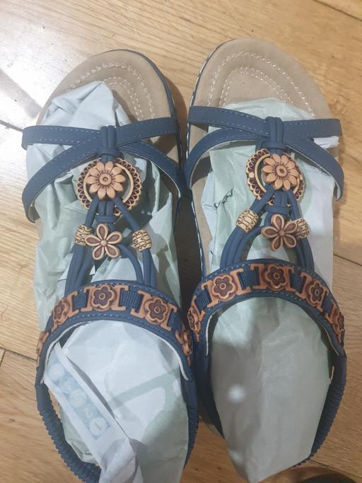  — Blue bohemian sandals Size 7 worn once