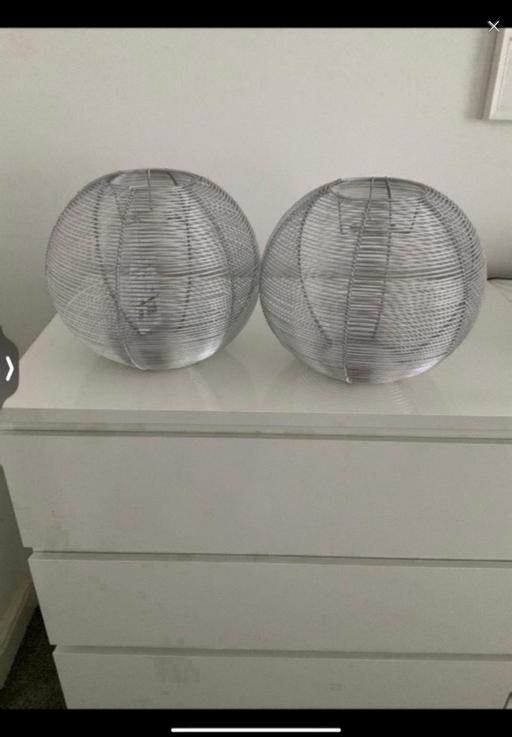  — 2 x dunelm new wire easy fit lampshades