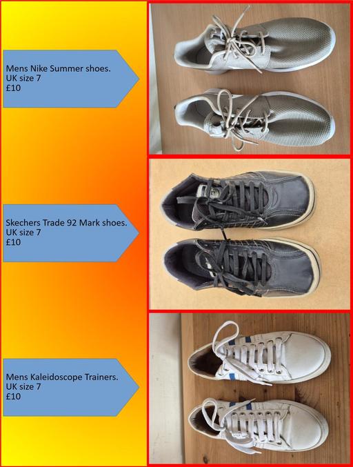  — Mens Nike/Skechers/Kaleidoscope. UK Size 7