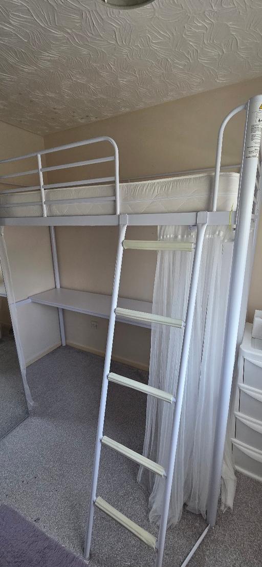  — High Sleeper bed with desk and mattress