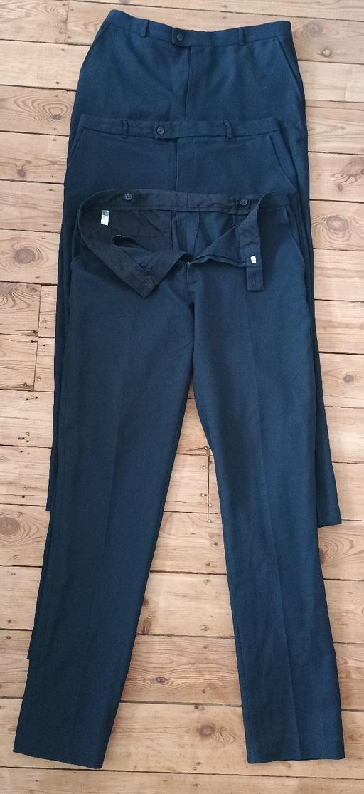  — 3 Pair Banner Boys School Trousers 34/34 Navy