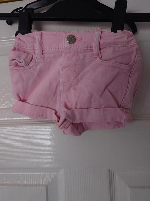  — Girls pink denim shorts size 2-3 years