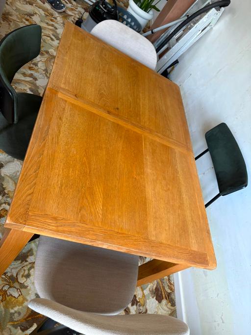  — Oak table 4 chairs