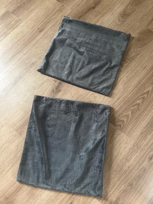  — Grey two tone cushion covers x2