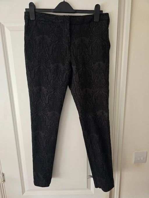  — Primark black flock trousers 👖 uk12