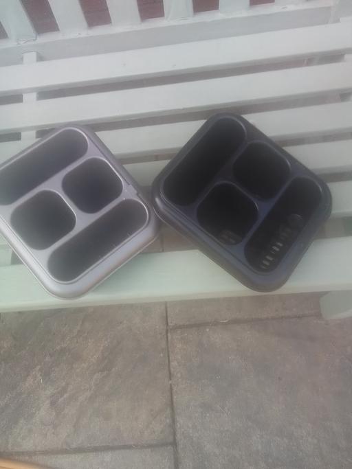  — TWO CUTLERY/UTENSIL DRAINERS