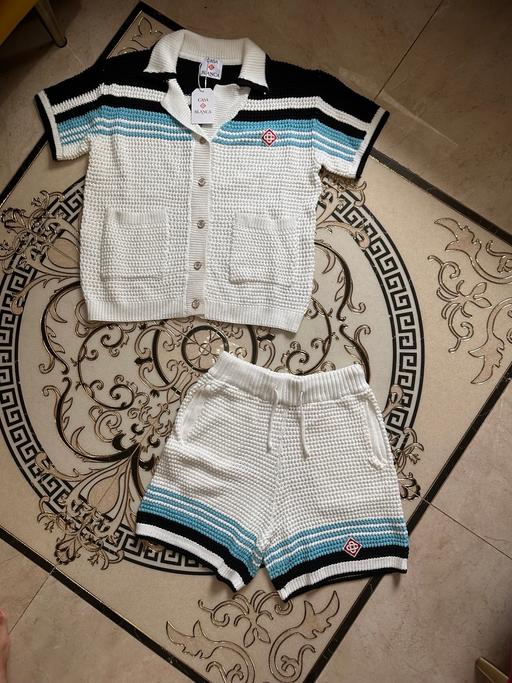  — Blue and White Casablanca Short set