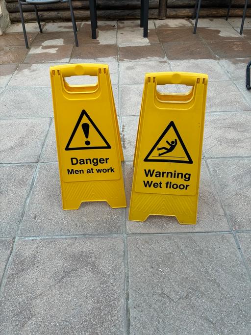  — Work signs x2