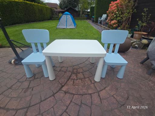  — children's ikea table and 2 chairs