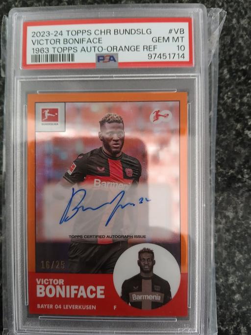  — Victor Boniface Topps Chrome Bundesliga Autog