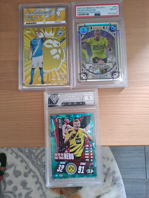  — Erling Haaland graded cards ×3