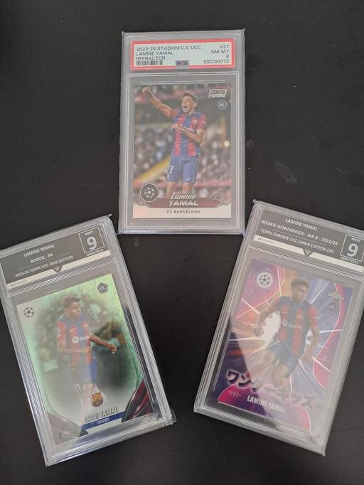  — 3 Lamine Yamal graded rookie cards