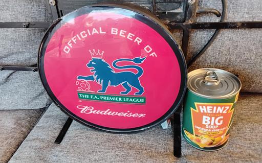 — rare budweiser premier league 1990s light