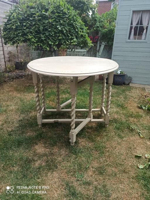  — Vintage Barley Twist Gate-Leg Drop-Leaf Table