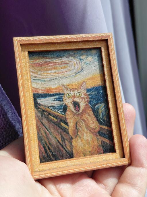  — "The Scream" Fridge Magnet- cat edition