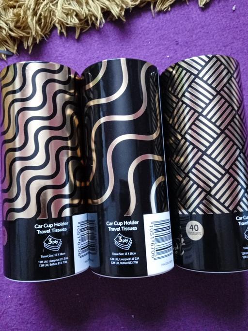  — 3 brand new Car cup holder tissues