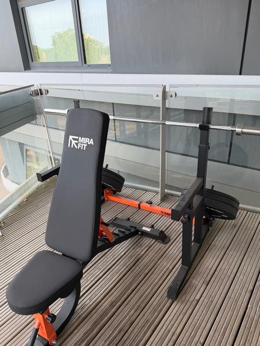  — Mirafit squat, bench press and 70kg bumpers