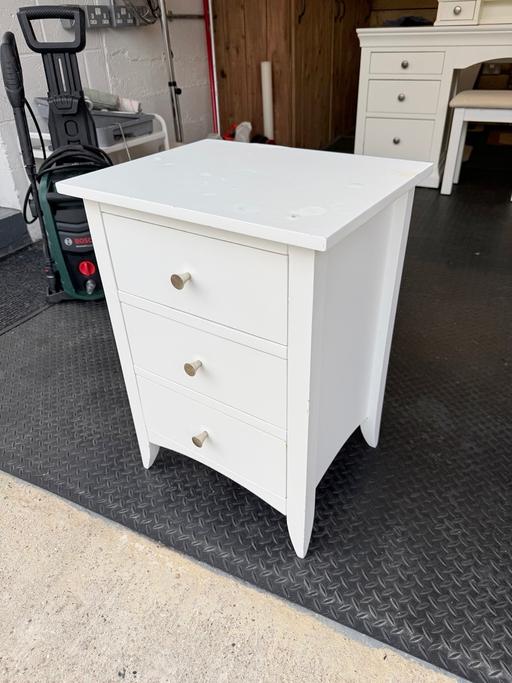  — White Bedside Table
