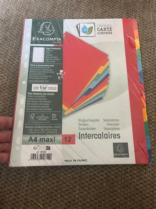  — 12 new dividers