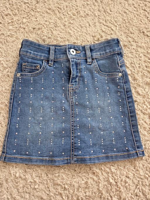  — Age 7-8 F&F diamonte denim skirt