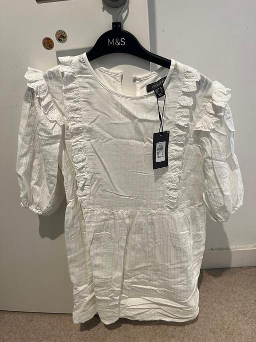  — Primark 100% cotton white dress UK 6