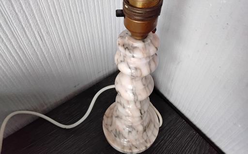  — vintage white marble table lamp lovely