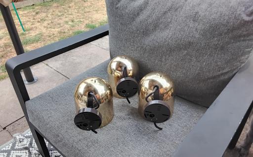  — 3 retro 1980s eyeball wall lights concord