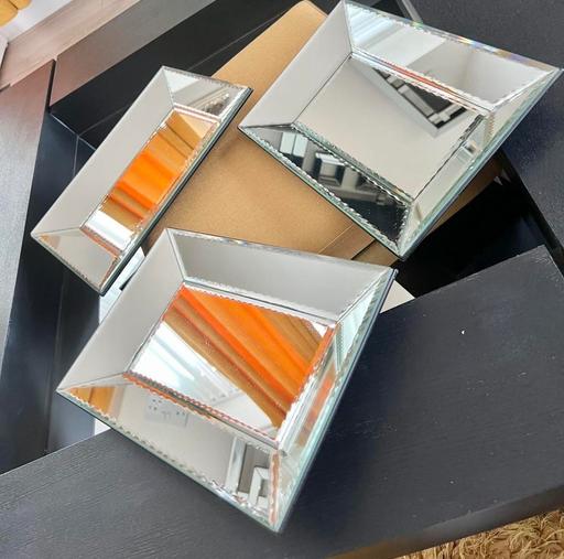  — BHS Mirrored trays × 3