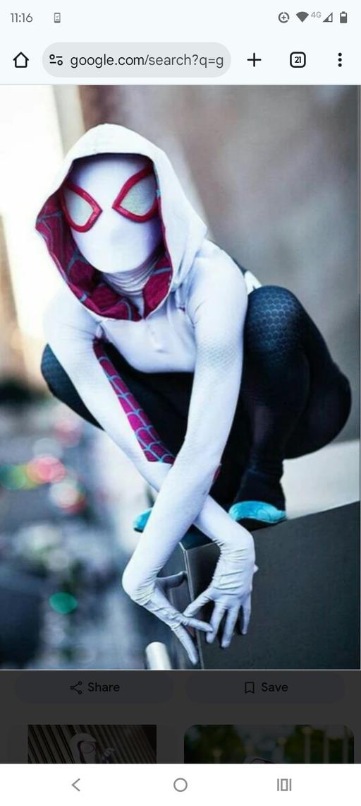  — Gwen ghost Spiderman cosplay costume