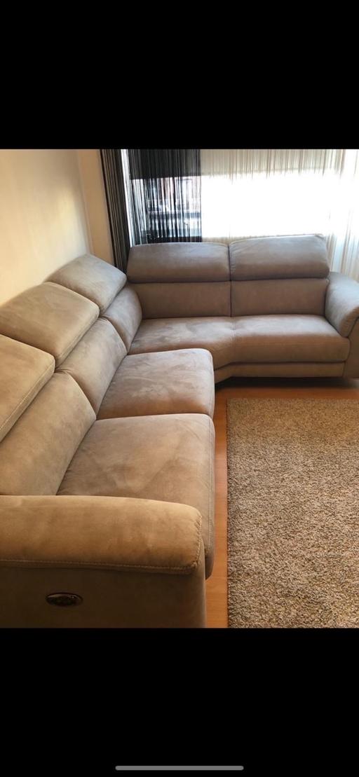  — DFS suede sofa