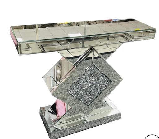  — Crushed diamond console table- damaged 3panel