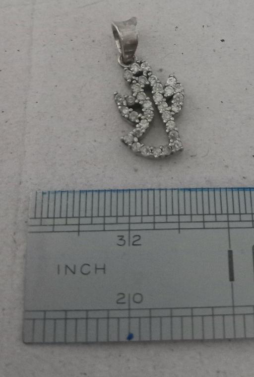 — Sterling silver gem guardian angel pendant