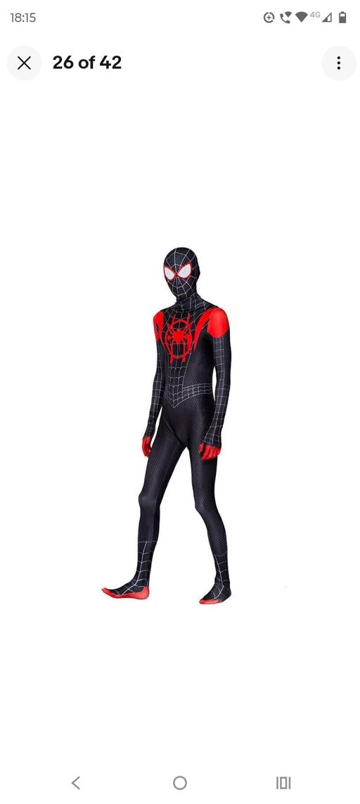  — adults Spiderman cosplay costume size large -