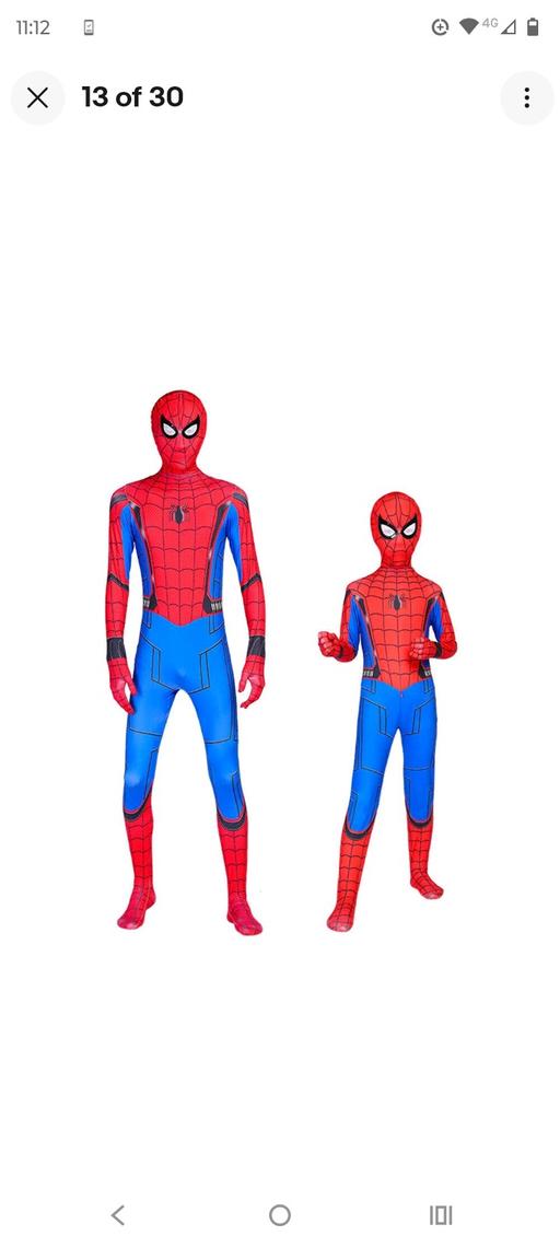  — Childs Spiderman costume age 6-8 year