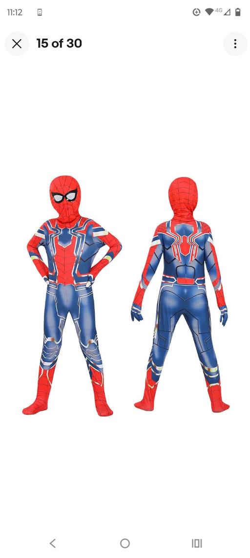  — Childs Spiderman costume+Web blaster