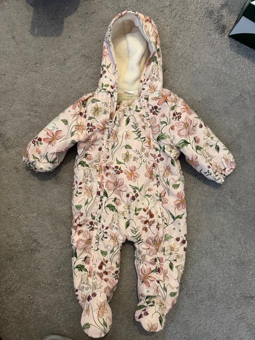  — Next baby fleece lined pram suit