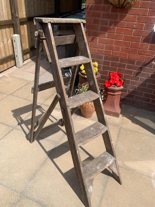  — Very shabby chic wooden step ladder