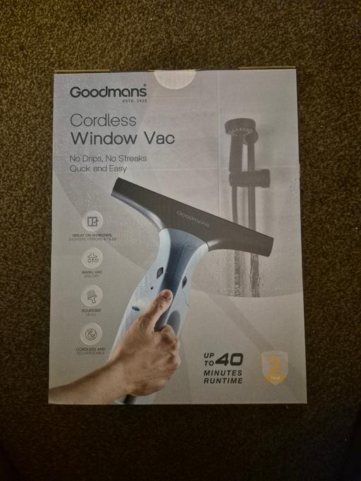  — Goodmans cordless window vac