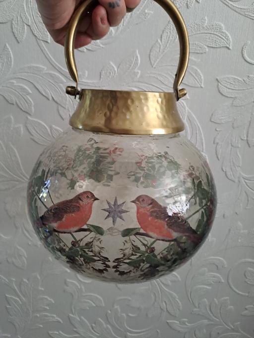  — heavy  glass hanging  lantern