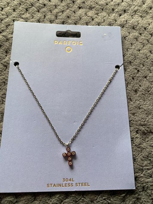  — Diamanté cross necklace