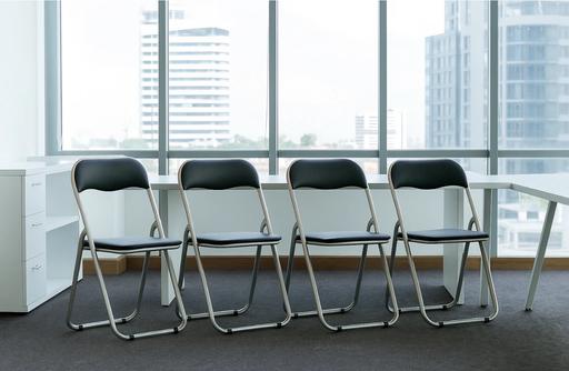  — Folding Black Chairs Box of 4