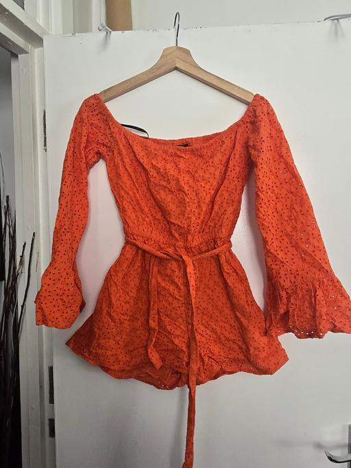  — Misguided Orange Playsuit