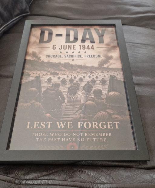  — D-Day framed A4 wall art