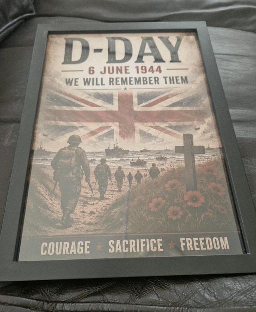  — D-Day framed A4 wall art